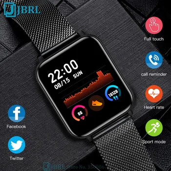 Pilnībā Touch Smart Watch Sievietes Vīrieši Smartwatch Elektronika Smart Clock Android, IOS Fitnesa Tracker Sporta Bluetooth Smart-skatīties