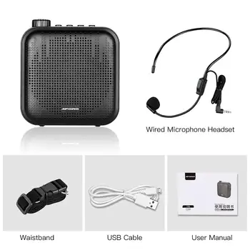 Portatīvo Balss Pastiprinātājs Megaphone Mini Audio Skaļrunis Ar Mikrofonu Uzlādējams Ultravieglajiem Skaļrunis Skolotājiem