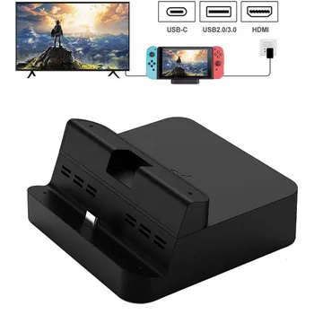 Portatīvo Doks Nintendo Maiņa Maksa dokstacija ar USB-C PD Uzlādes Statīvs HDMI Adapteris un USB 3.0 Ports