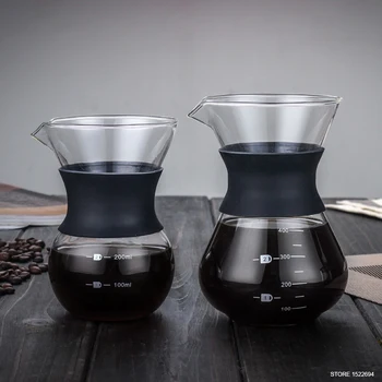 Premium 200ML&400 ML Mājās Kafijas kanna ar Filtru Kvalitāti Konusa Filtrs Coffeemaker Pārlejiet Kafiju ar Atkārtoti Pilienu Filtru