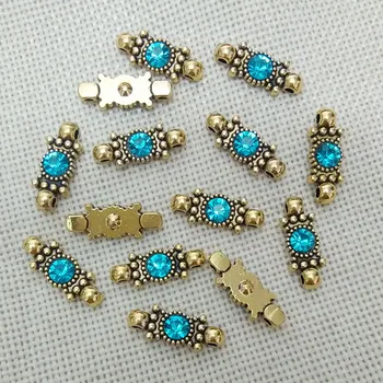 Rhinestone inkrustēts krelles dubultā cilpa, pulksteņu siksniņas dekoru skatīties secinājumi rotaslietu izgatavošana distances bārs neckles kolye brinco accessoris