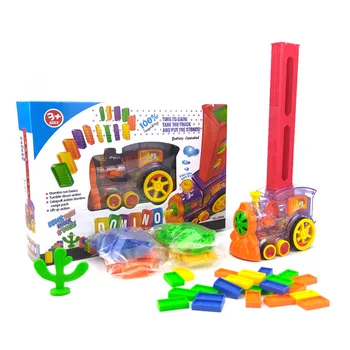 Rotaļlietas un preces vaļaspriekam Automātisko Izvietojumu Domino Vilcienu, Automašīnu Tunelis Sliežu ceļa Vilcienu Slots Koka Dzelzceļa Rotaļlietas Izglītības DIY Rotaļlieta Dāvana