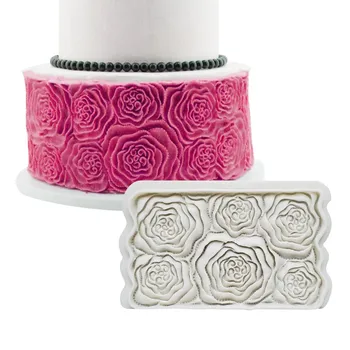 Rožu Peoniju Ziedi 3D Stereo Silikona Veidnes Kūka Dekorēšanas Rīku Pomādes Kūka Mežģīņu Veidošanā Pelējuma DIY Šokolādes Kūkas Cepšanas Veidne
