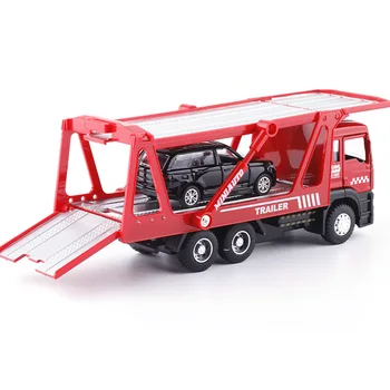 Sakausējuma Rotaļlietas Ar Piekabi 1/64 Mazo Auto, 8Cm (#5010-1) Atvērto Durvju W/ Gaismas Un Skaņas Transportlīdzekļu Transports