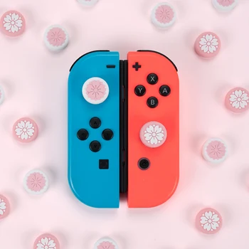 Sakura Silikona Īkšķi Satver Nintendo Slēdzis JoyCon Kontrolieris Gadījumā Kursorsviru Segtu Šūpuļzirgs Klp Nintendo Slēdzis Piederumi