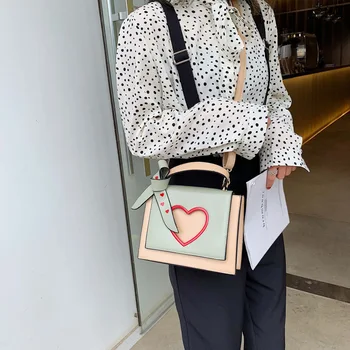 Salds Girl Loku Tote soma 2019. gada Vasaras Modes Jaunas Kvalitātes PU Ādas Sieviešu Dizainers Rokassomu Hit krāsu Plecu Messenger Bag