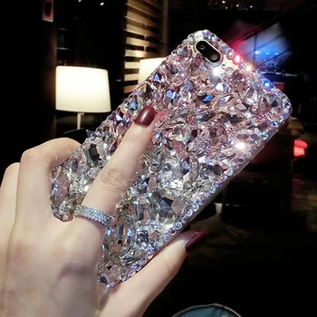 Samsung A21S Gadījumā 3D Dimanta Mirdzums Bling Spogulis Telefonu Gadījumos Samsung Galaxy A21S A 21S A21 S 6.5 collu Laser Aizmugurējo Vāciņu