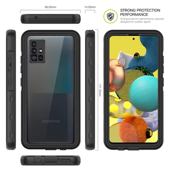 Samsung Galaxy A01 A21 A51 5G Gadījumā Ūdensizturīgs Telefonu Gadījumā IP68 Triecienizturīgs Peldēšana Waterproof Case For Samsung A21 A01 Vāciņu