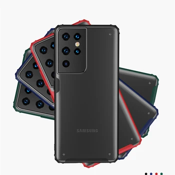 Samsung Galaxy S21 Ultra Gadījumā, ja Āda justos Pilnīgu aizsardzību Triecienizturīgs Case For Samsung Galaxy S21 Plus 5G S20 FE Anti-kritums