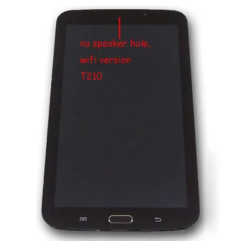 Samsung Galaxy Tab 3 7.0 SM - T210 T211 LCD Displejs Ekrāna Panelis Modulis T210 LCD skārienekrānu, Digitizer Sensors Montāžas Rāmis