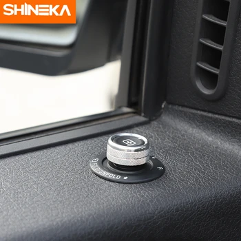 SHINEKA Auto Atpakaļskata Spogulī, Kontroles Regulēšanas Slēdzis Melns, Gredzena uz Alumīnija Sakausējuma Piederumi Ford Mustang 2009. - 2013. gadam