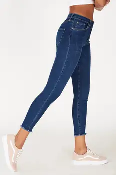 Sievietēm, Tumšām Skinny Džinsa Rikšotāju Detalizētu Jean Kokvilnas Streetwear Modes Vintage Jeans Vasaras Ziemas Turcija 2021