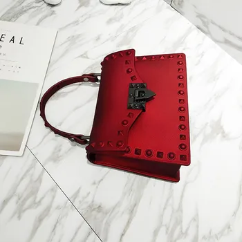 Sieviešu luksusa Messenger bag slaveno dizaineru zīmolu matēts somā Skaidri Pārredzama kniežu jelly soma pvc ādas plecu soma