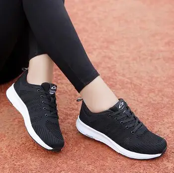 Sieviešu skriešanas apavi, pavasaris un rudens, jaunas sporta kurpes elpojošs acs gaisa spilvenu kurpes viegls šoka absorbējošu ceļojumi ru