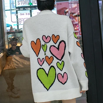 Sieviešu trikotāžas džemperis Eiropas stacija riska ierobežošanas vidēja garuma džemperis sieviešu multiplikācijas filmu valkāt smagās fāzēm sequin adīts tops