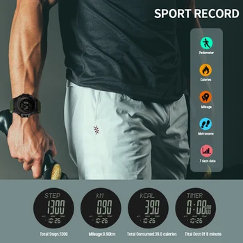 SKMEI Vīriešiem, Āra Sporta Pulksteņi Kompass Atpakaļskaitīšanas Spiediena Skatīties Augstums Digitālos rokas pulksteņus Ūdensizturīgs Relogio Masculino