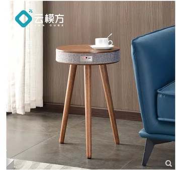 Smart Bluetooth kafijas galda audio mobilo bezvadu lādēšanas sānu galda WiFi smart audio naktsgaldiņš radošo mazas, apaļas galda