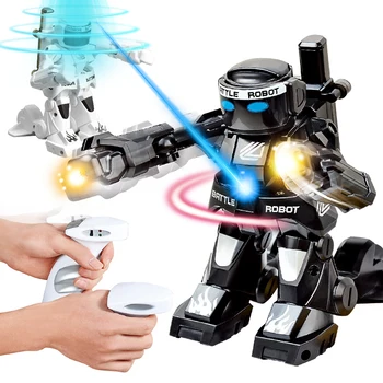 Smart tālvadības robotu viktors dubultā cīnās kaujas rotaļlietas robota roka 2.4 G ar gaismas mūziku somatosensory tālvadības boksa modelis robotikas bērniem