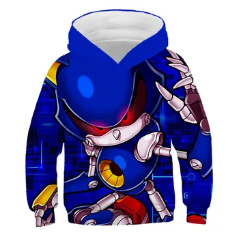 Sonic Ezis 3D Bērniem, Hoodies Meitenēm 2020 Bērnu sporta Krekls Zēniem Meitenes Sviedriem Kreklu Bērnu Zēns Hoodies Drēbes