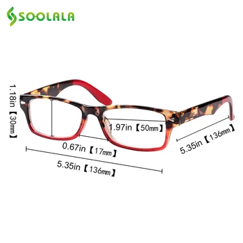 SOOLALA Bruņurupuča aizsardzība Hit Krāsu, Sieviešu, Vīriešu, Lasīšanas Brilles Pilna Kadra Optika Briļļu Lasītājs Hyperopia Recepšu Brilles +1.0 4.0