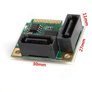 SP Mini PCI-Express 2 Porti SATA 3.0 Vienas Mikroshēmas Paplašināšanas Kartes Adapteris Mini PCIe uz dual SATA pievienot uz kartes
