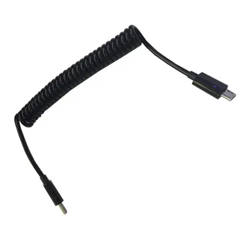 Spirālveida Vijumu USB 3.1 C TIPA vīriešu 2.0 micro 5P adapteris adaptera Kabelis 1,0 M 3FT