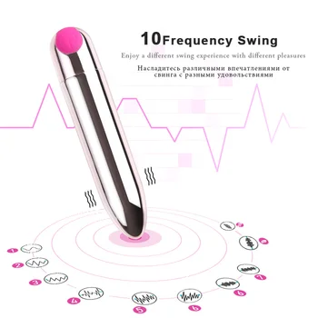 Spēcīgu 10 Ātrumu Mini Bullet Klitora Vibrators G Spot Massager USB Papildināt Seksa Rotaļlietas Sievietēm Pieaugušo Sieviešu Erotiskās rotaļlietas