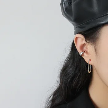 S'STEEL Pin Stīpas Auskari Sievietēm korejas Sudraba, Zelta Earings Pendientes Plata De Ley 925 Mujer Kolczyki Damskie Smalkas Rotaslietas