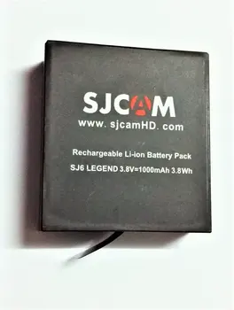 Sākotnējā SJCAM Zīmola 3.8 V 1000mAh 3.7 Wh Li-ion Akumulatoru, Melnā SJCAM SJ6 LEĢENDA Sporta Kameru Baterijas