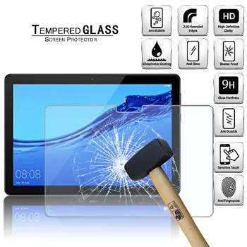Tablete Rūdīta Stikla Ekrāna Aizsargs Vāks Huawei MediaPad T5 10 Pilnīgu Pārklājumu HD Acu Aizsardzība Rūdīts Filmu