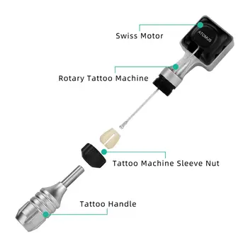 Tatto Mašīna Labāko Mehānisko Modernizētas Versija Profesionālās Tetovējums Rotācijas Ieroci Komplekts Rīku Komplekts Pildspalva Ar RCA Vadu Pastāvīgu Aplauzums