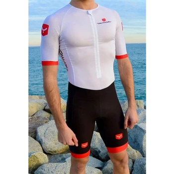 Taymory pro vīriešu triatlona sacīkšu tērps attālums jumpsuit pasūtījuma trisuit LD AEROSKIN BALTS velo/skriešana/peldēšanas apģērbu komplektu