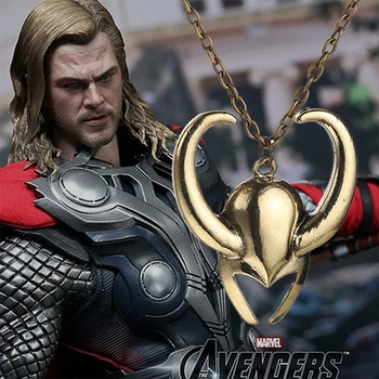 Thor 2 tumšo pasaule kaklarota Loki ķivere kulons vintage antīka zelta rotaslietas vīriešiem un sievietēm, vairumtirdzniecība