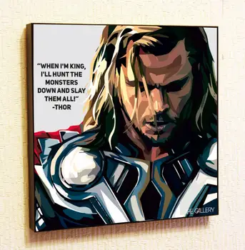 Thor gleznu plakātu pop art Marvel, DC Comics drukāt dekori