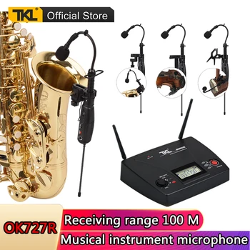 TKL Skatuves sniegumu OK727r Saksofonu bezvadu mūzikas instrumentu mikrofons, vijoli, ģitāru, erhu speciālu aprīkojumu sistēmu