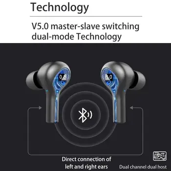 TWS 2200mAh Uzlādes Rūtiņu Bluetooth 5.0 Austiņas Bezvadu Austiņas Ar Mic Sporta Ūdensizturīgs Austiņas Earbuds Tālruni