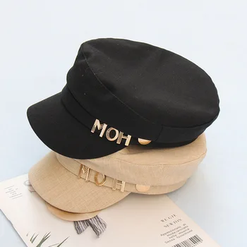 USPOP Vasaras cepures newsboy klp vēstuli dzīvoklis sejsegu klp vintage militārās cepures kokvilnas astoņstūra formas cepures