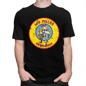 Vintage Vīriešu Problemātisko Breaking Bad T-krekls Īstermiņa Piedurknēm Kokvilnas Los Pollos Hermanos T TV šovs Tee Vistas Brāļi Krekls
