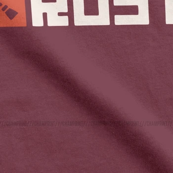 Vīriešu T-Krekli Rūsas Logo Gadījuma Tīras Kokvilnas t-veida Krekls ar Īsām Piedurknēm Rūsas Izdzīvošanas Spēle, T Krekli Apkalpes Kakla Drēbes Dāvanu
