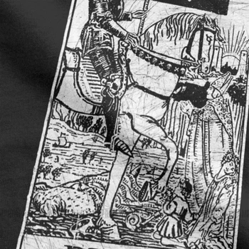Vīriešu T-Krekls Nāves Tarot Kartes Major Arcana Zīlēšana Mistisks Kokvilnas T-Veida, Ar Īsām Piedurknēm Burvis Ķeizariene T Krekls Plus Lieluma