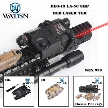 WADSN Taktiskās LA-5C PEQ Sarkanu Lāzera IS Lukturīti Medību PEQ15 Lāzera Redzes UHP Izskatu ar Slēdzi-20mm Picatinny Rail