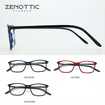 ZENOTTIC Acetāts Recepšu Brilles Sievietēm CR39 Optisko Briļļu Rāmis Anti Zilā Gaisma Tuvredzība Laukumā Brilles Vīriešiem