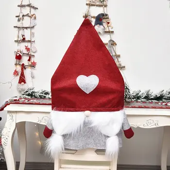 Ziemassvētku Krēslu Pārvalki Izkārnījumos, Aptver Meža Krēslu Pārvalki Mājās Pusdienu Galda Dress-up Ziemassvētku DIY Rotājumi