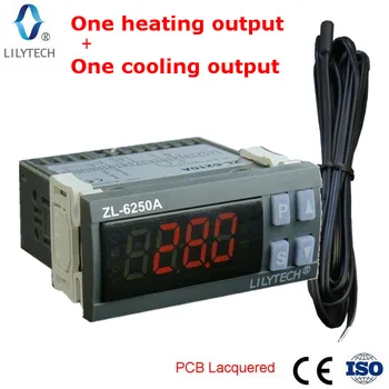 ZL-6250A, Pastāvīga temperatūras kontrolieris, Digitālā temperatūras, dzesēšanas un sildīšanas kontroles, Termostats, Dual releji, Lilytech