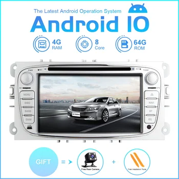 ZLTOOPAI AutoRadio Android10 Ford Focus 2 S-Max un C-Max, Mondeo 4 Galaxy Kugas 2008. - 2010. gadam GPS magnetofona Auto Multimediju Atskaņotājs