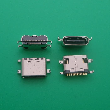 100PCS/DAUDZ Micro USB LIGZDA 3.1 Tipa C 16pin SMD 90 Grādu Sieviešu Savienotājs Mobilo Telefonu Lādēšanas Portu Ligzda