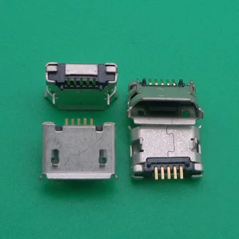 100x New augstas kvalitātes Micro USB Savienotājs Ligzda ligzda Tips 5Pin SMT Asti Uzlādes kontaktligzda PCB Kuģa