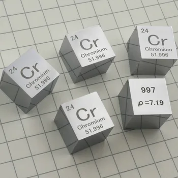 10mm Cr≥99.7% Hroma Cr Cube Elementu Periodiskā Cube ir Roku darbs, Zinātnes, Izglītības DIY Amatniecības Displejs