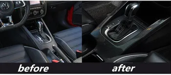 1pc oglekļa šķiedras ABS materiāla rīku panelis un Dzeramā stikla dekorēšana vāks 2006-2016 Volkswagen VW JETTA GOLG5 MK5 ESO