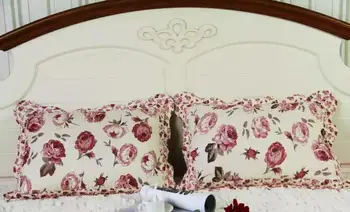 1pc Spilvens Gadījumā Kokvilnas ērtu mīksto iespiesti pastorālo ziedu karikatūra spilvena segums 40*60cm Valentīna Diena Dāvanu Dekoratīvie